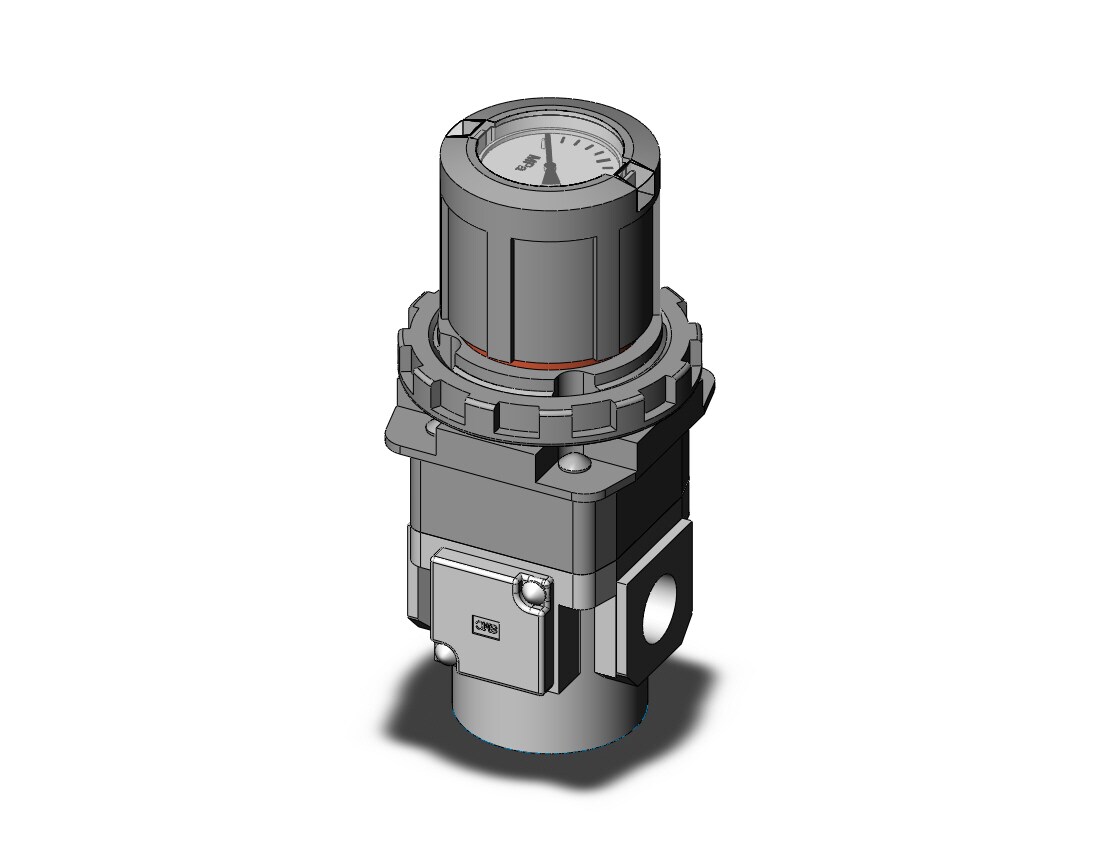 SMC ARG30-03G4H regulator, gauge-handle, ARG REGULATOR W/PRESSURE GAUGE