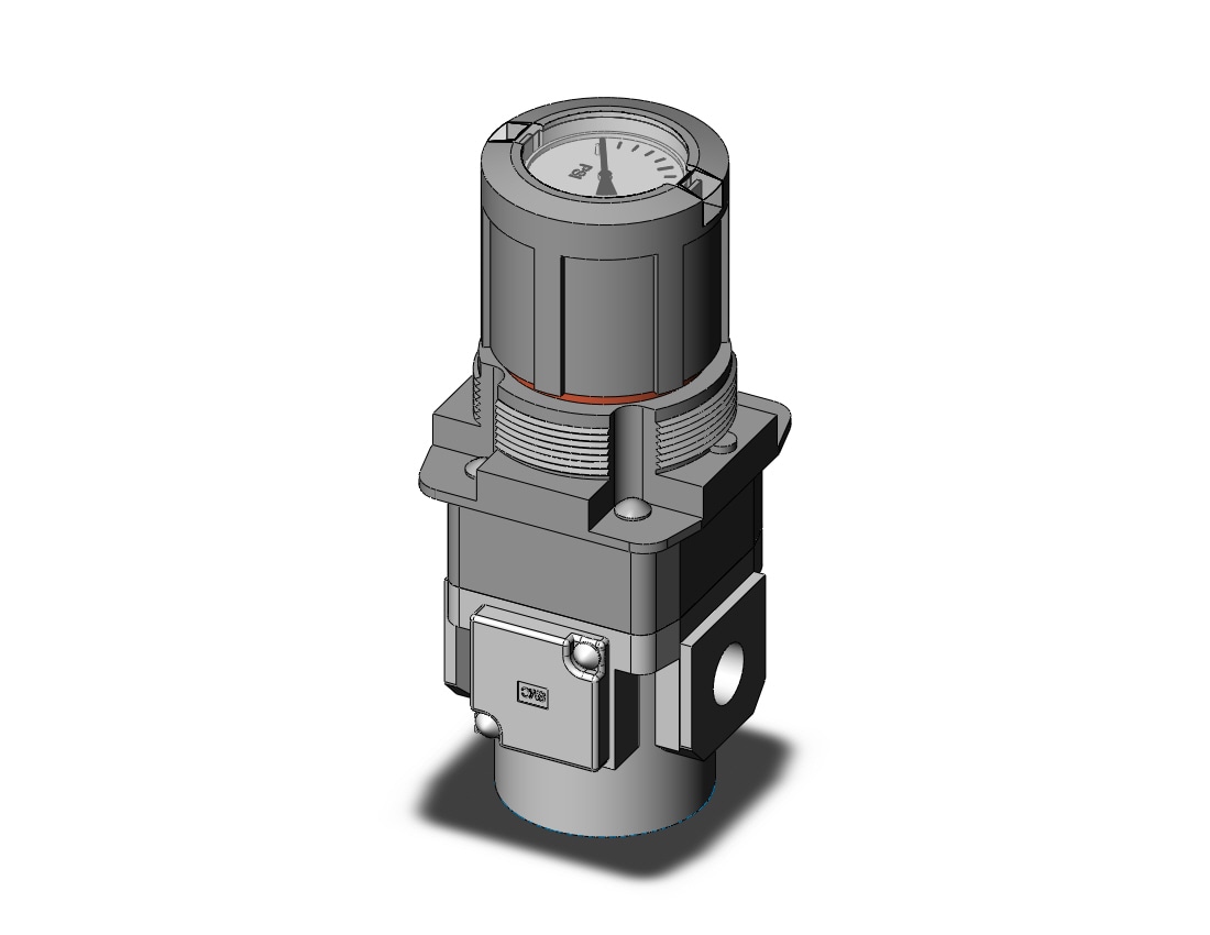 SMC ARG30-N02G4-1Z regulator, gauge-handle, ARG REGULATOR W/PRESSURE GAUGE