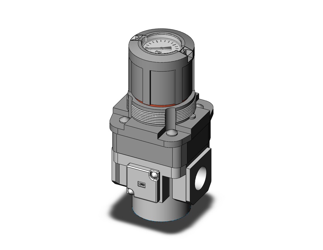 SMC ARG40-N04G3-1Z regulator, gauge-handle, ARG REGULATOR W/PRESSURE GAUGE