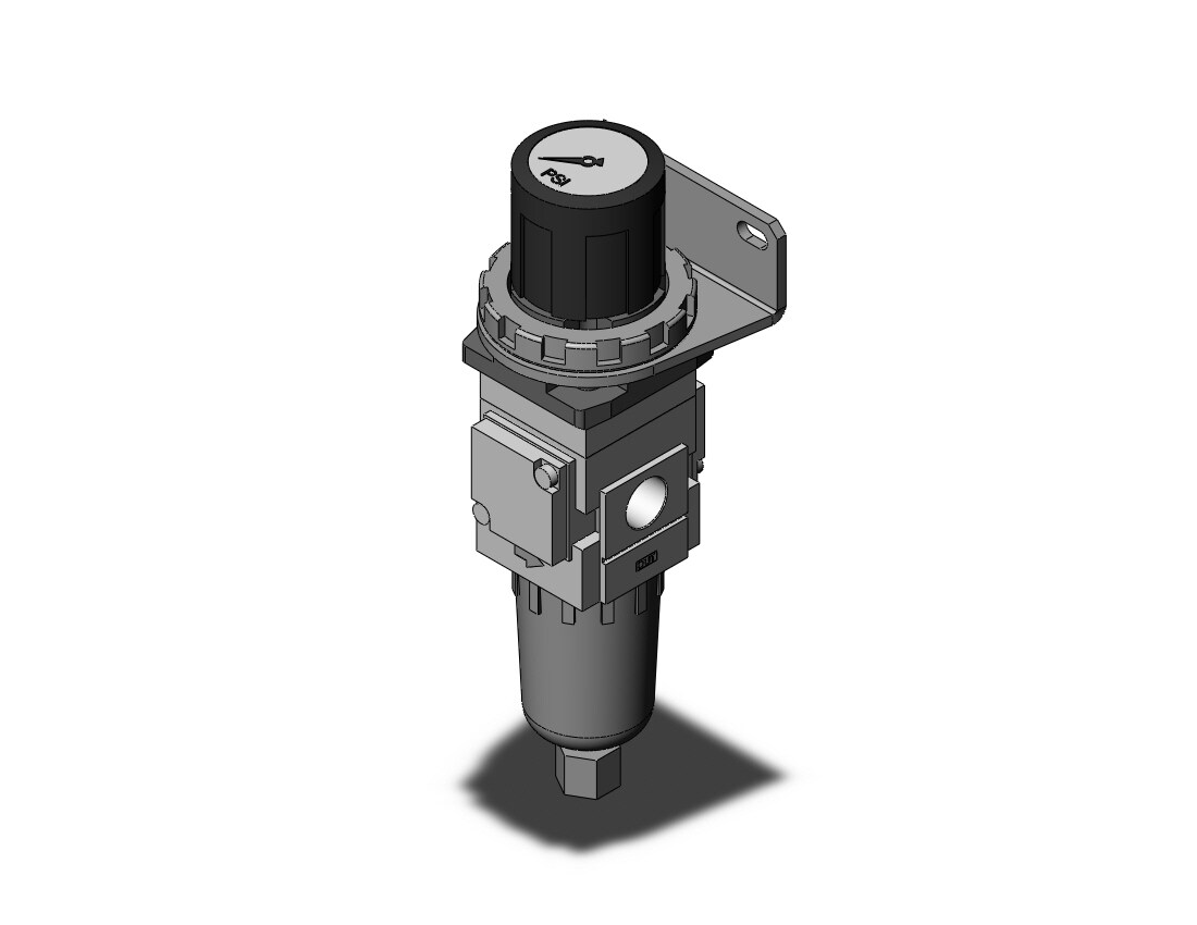 SMC AWG20-N02BG2-6CNZ filter/regulator w/built in gauge, FILTER/REGULATOR, MODULAR F.R.L. W/GAUGE