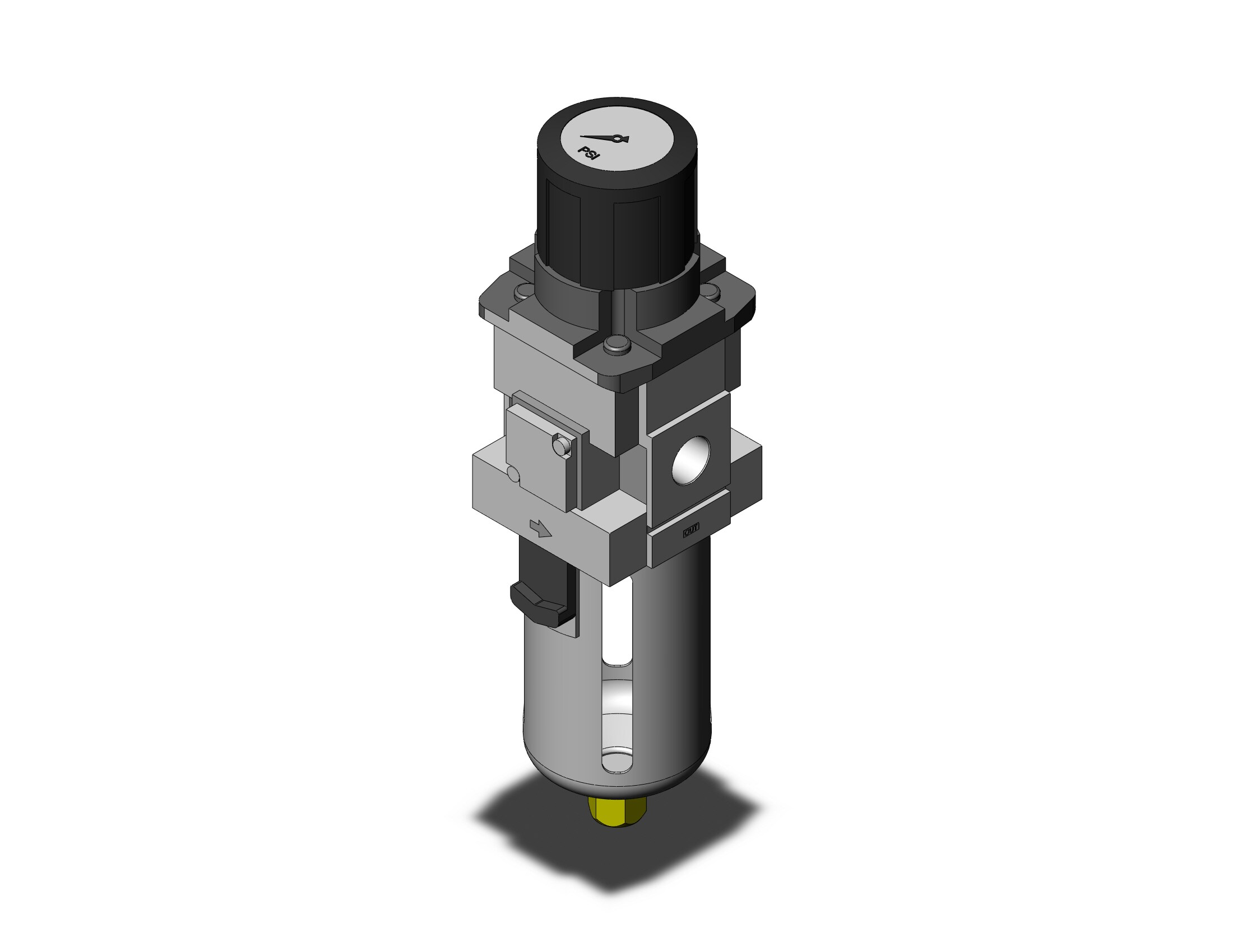 SMC AWG40-N03G1-6JZ filter/regulator w/built in gauge, FILTER/REGULATOR, MODULAR F.R.L. W/GAUGE