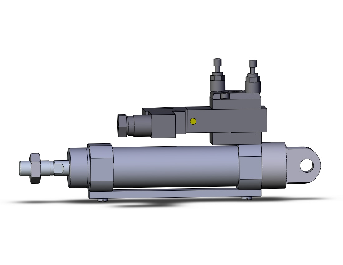 SMC CVM5C25-50-15D cylinder, valve mounted, dbl acting, ROUND BODY CYLINDER W/VALVE