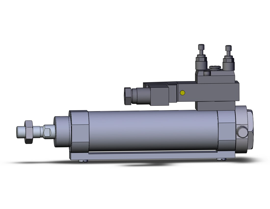 SMC CVM5T32F-75-15DZ cylinder, valve mounted, dbl acting, ROUND BODY CYLINDER W/VALVE
