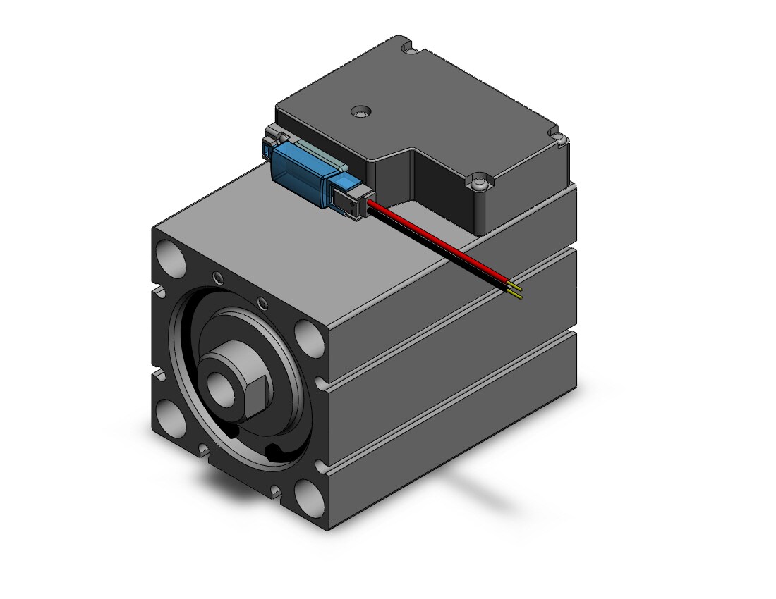 SMC CVQB50-50-5MZP compact cyl w/valve, CVQ COMPACT CYLINDER W/VALVE