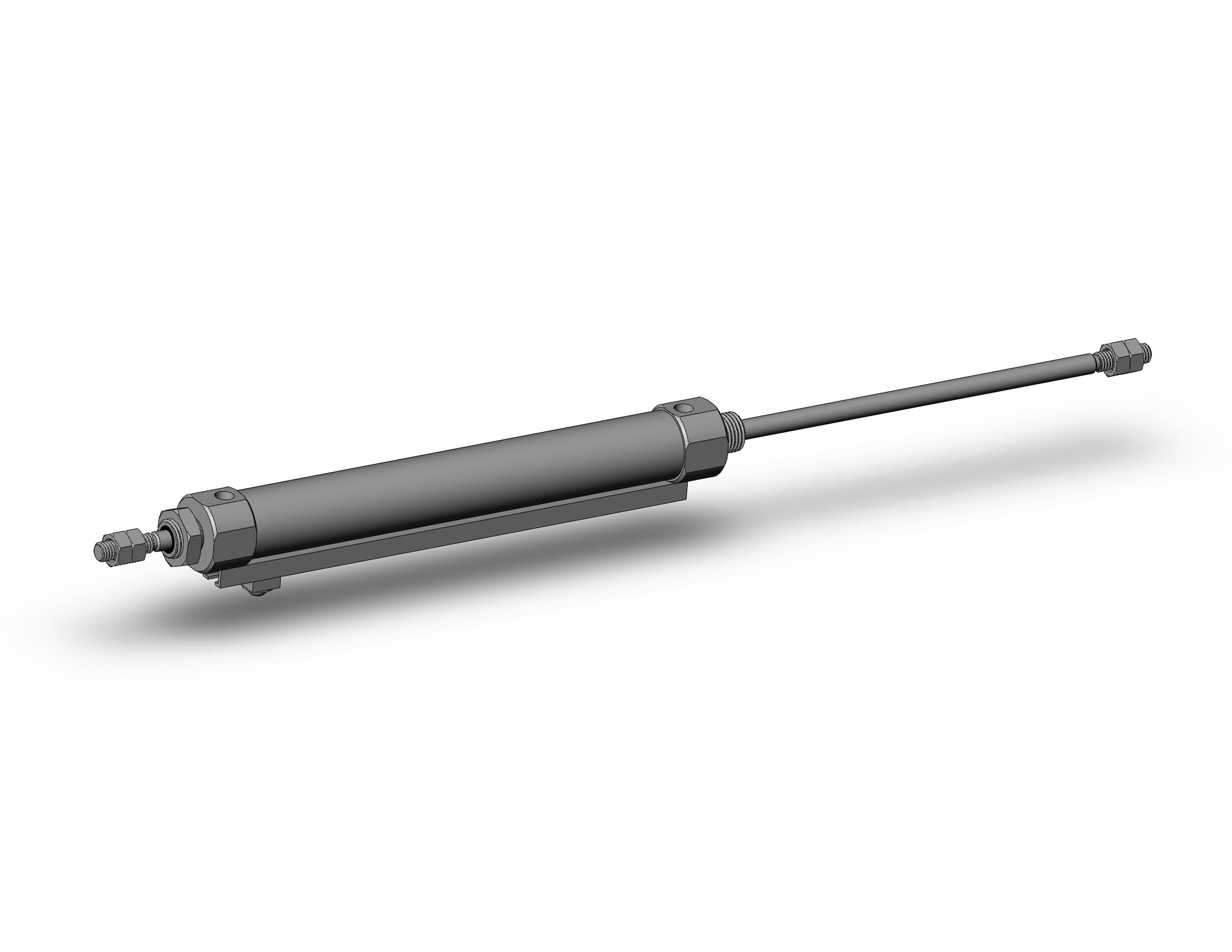 SMC CDJ2WB16-100Z-M9BSAPCS-A cyl, rnd body, dbl rod, a-sw, CJ2 ROUND BODY CYLINDER