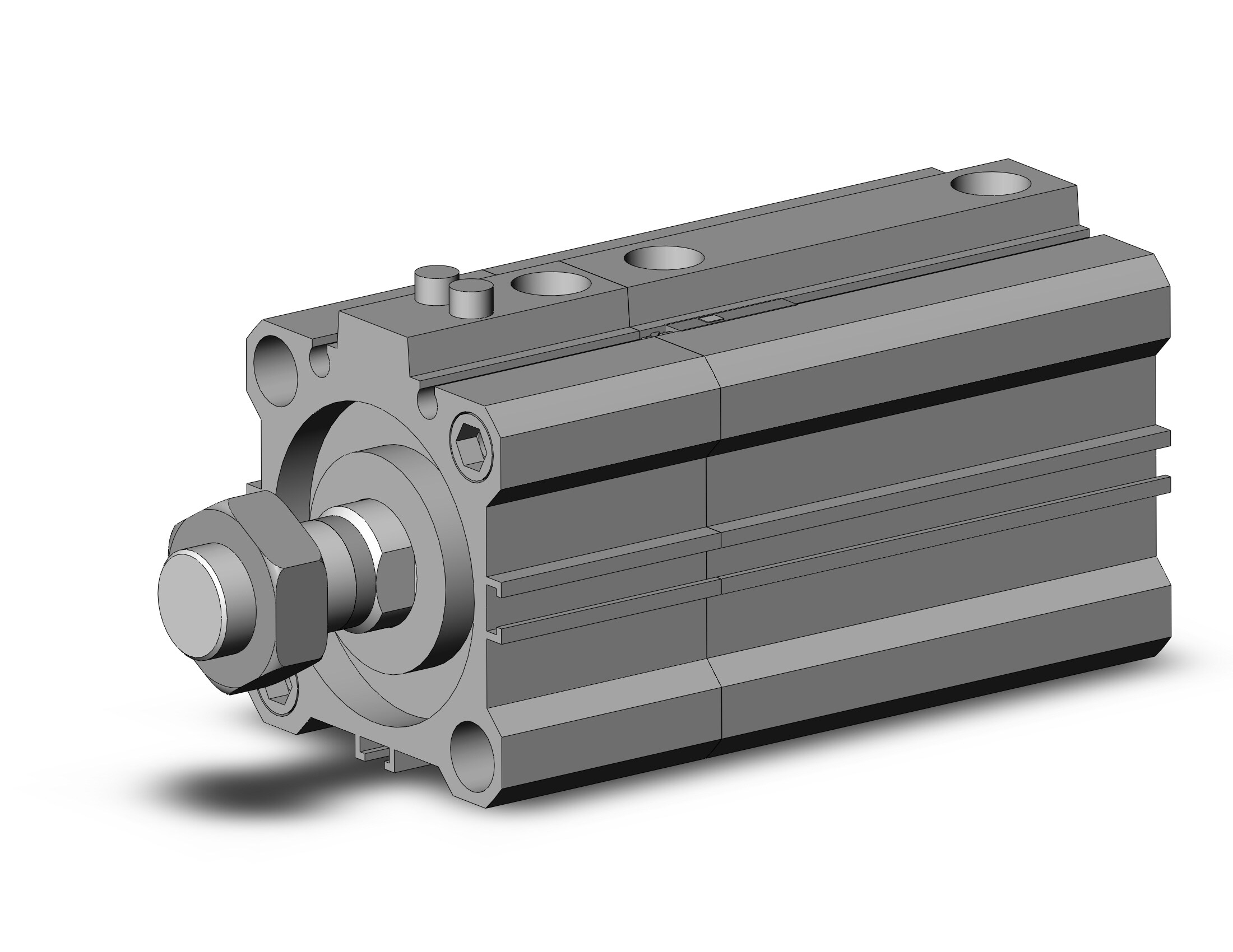 SMC CDLQA40-30DM-B-A93L cyl, compact with lock, COMPACT CYLINDER W/LOCK