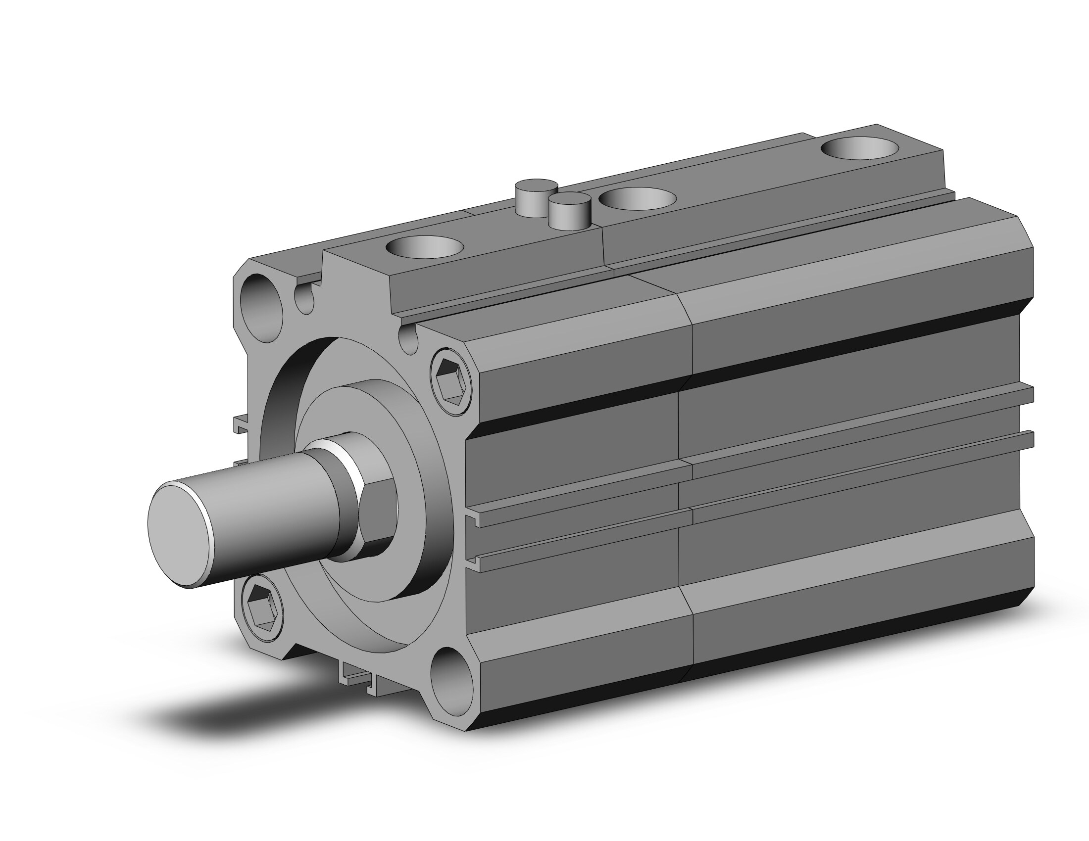 SMC CDLQB40-15DCM-F cyl, compact with lock, COMPACT CYLINDER W/LOCK