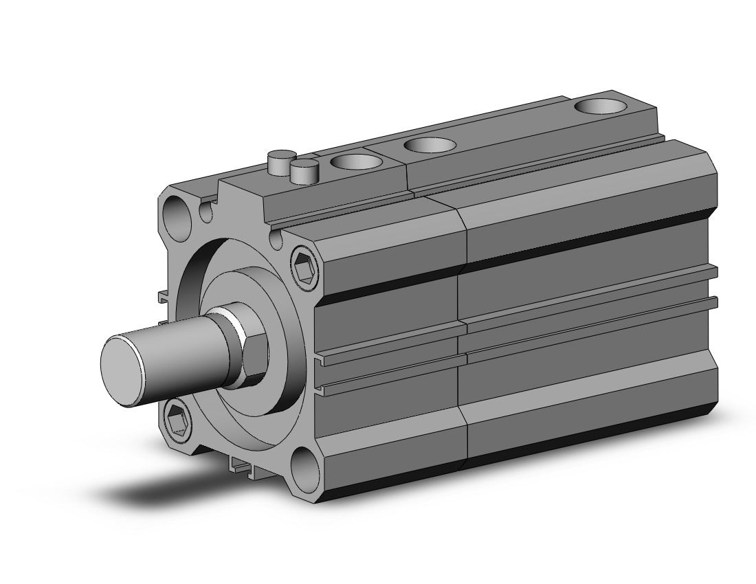 SMC CDLQB40-20DCM-B cyl, compact with lock, COMPACT CYLINDER W/LOCK