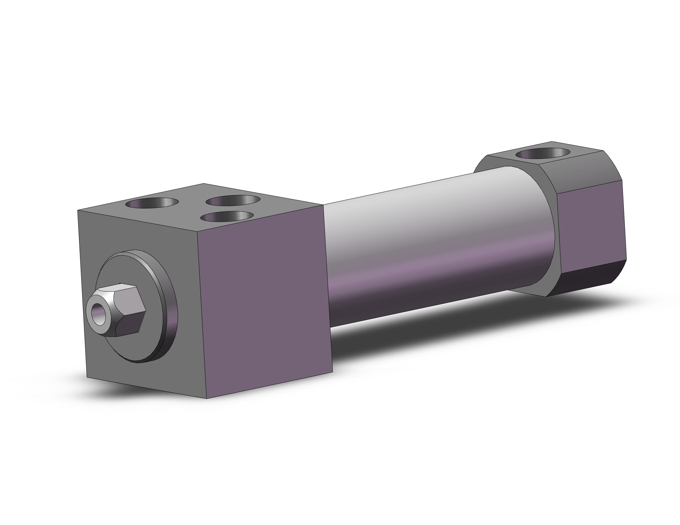SMC CDM2RKA20-25FZ cyl, rnd body, free mt non-rot, CM2/CM3 ROUND BODY CYLINDER***