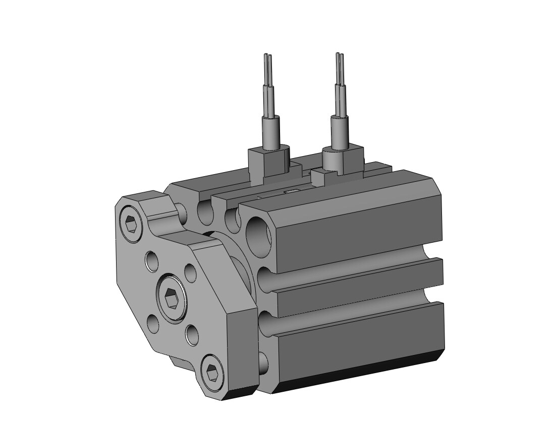 SMC CDQMB16-10-A93VL compact guide rod cylinder, cqm, COMPACT CYLINDER W/GUIDE