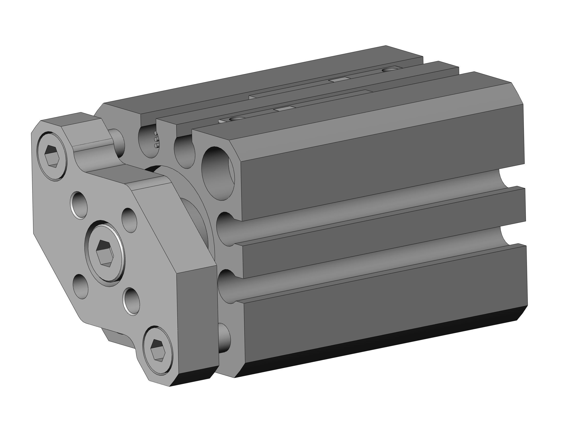 SMC CDQMB16-20-M9NWM compact guide rod cylinder, cqm, COMPACT CYLINDER W/GUIDE