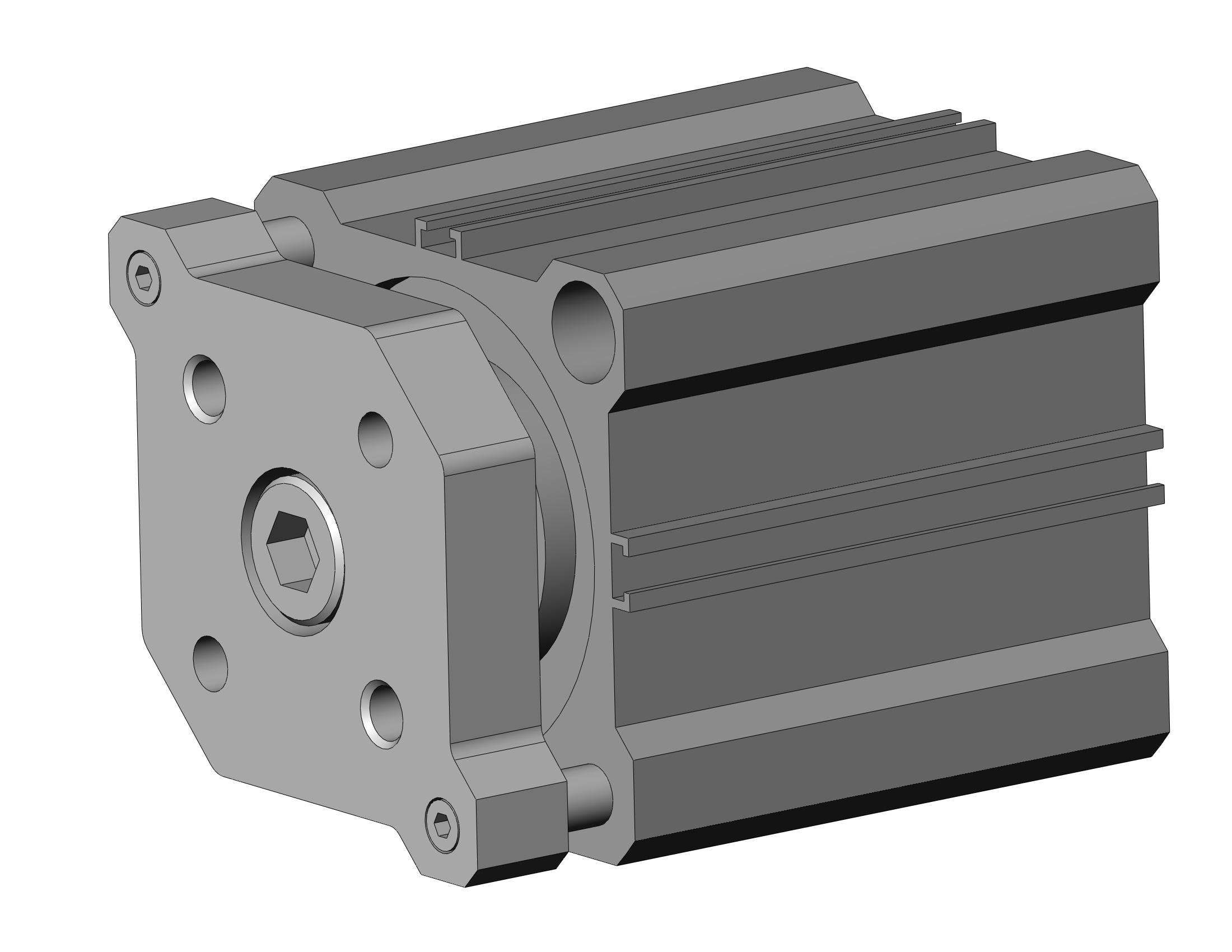 SMC CDQMB50-30-M9N compact guide rod cylinder, cqm, COMPACT CYLINDER W/GUIDE