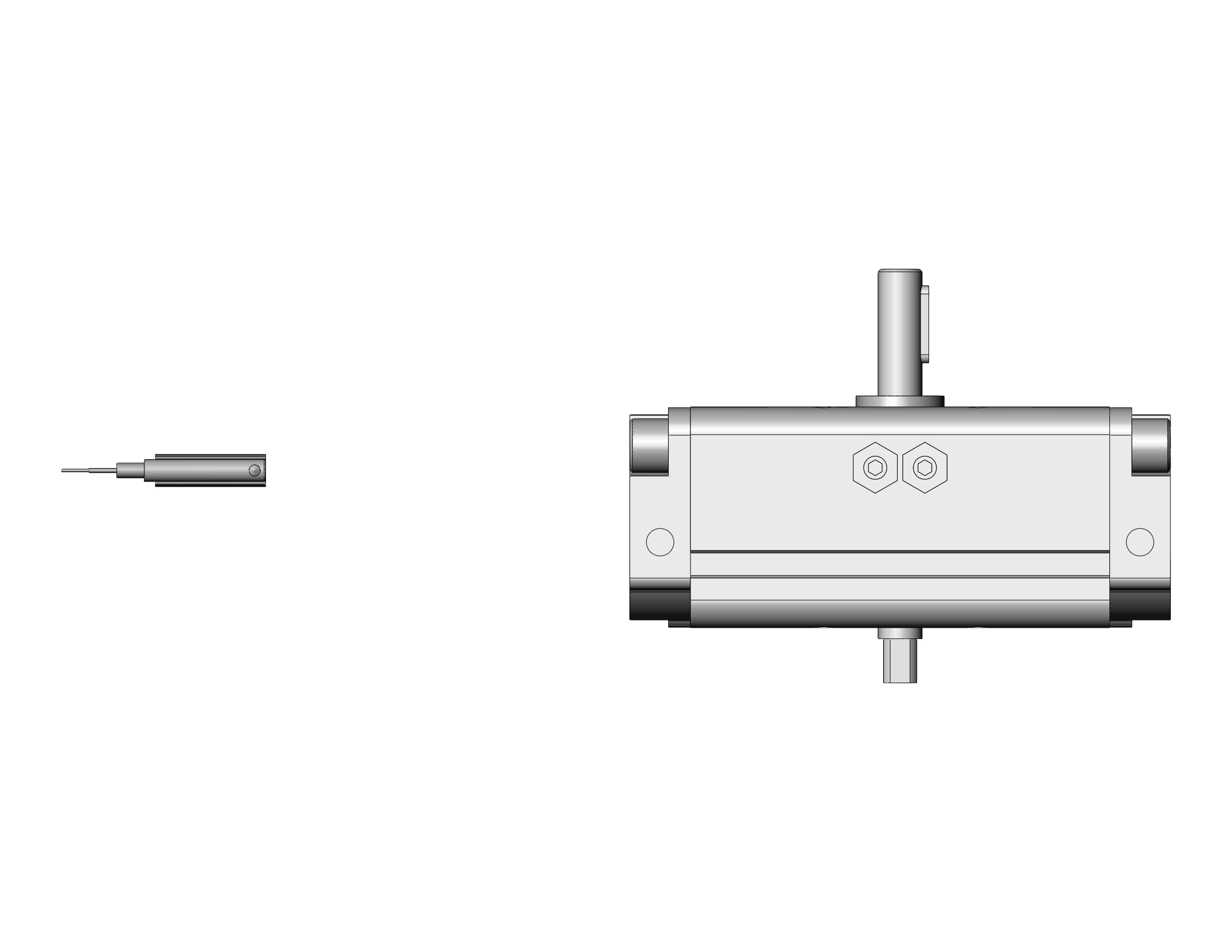 SMC CDRA1BW30-90Z-M9BW actuator, rotary, CRA ROTARY ACTUATOR