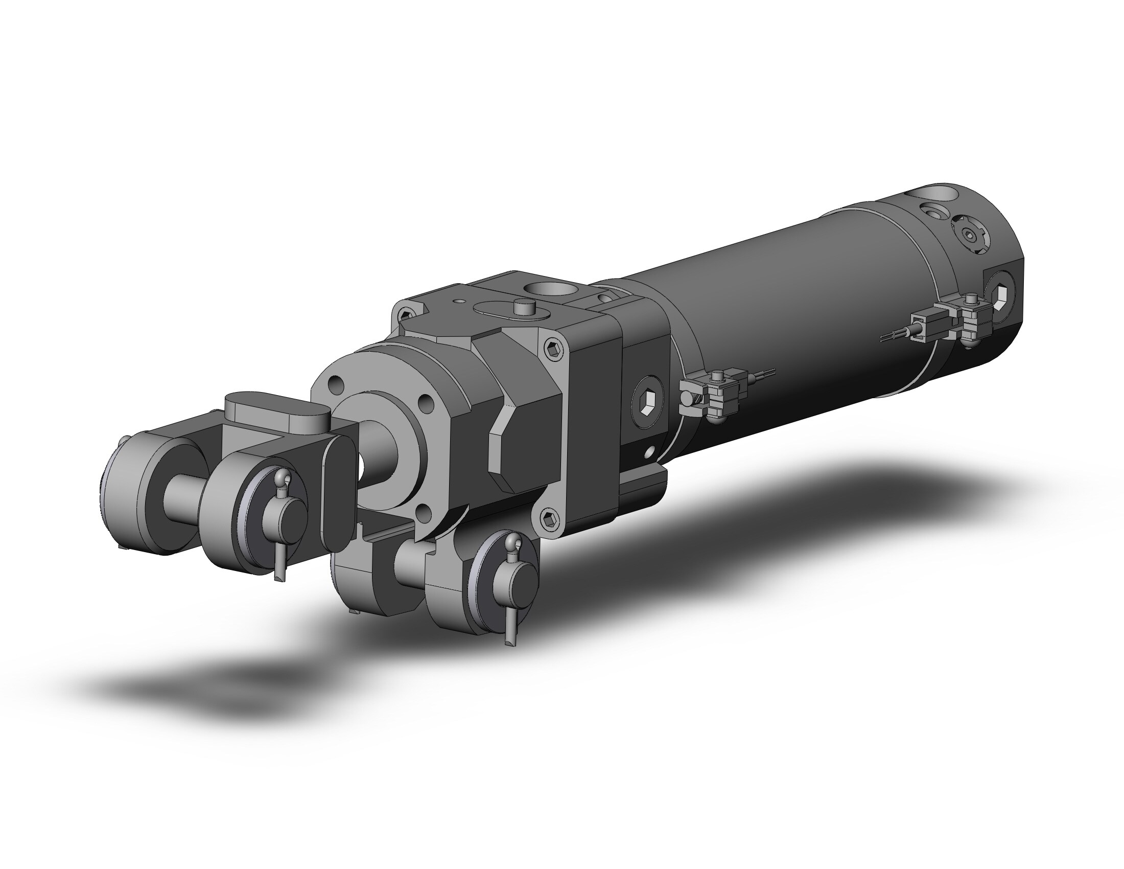 SMC CLK2GA40-100Y-B-A93L cyl, clamp w/lock, auto-sw, CLK CLAMP CYLINDER W/LOCK