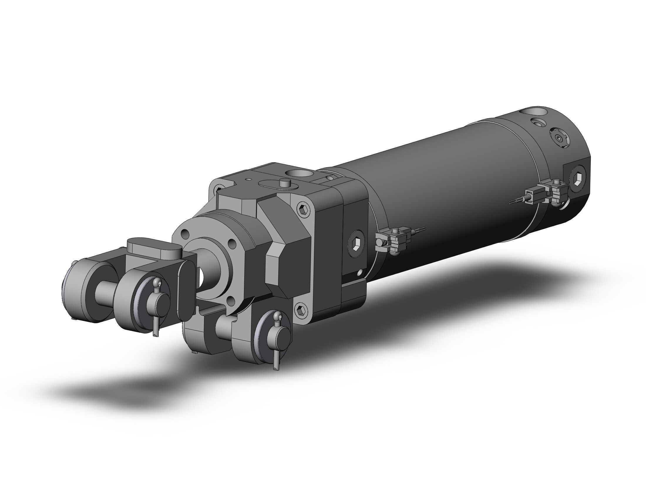 SMC CLK2GA50-125Y-B-A93L cyl, clamp w/lock, auto-sw, CLK CLAMP CYLINDER W/LOCK