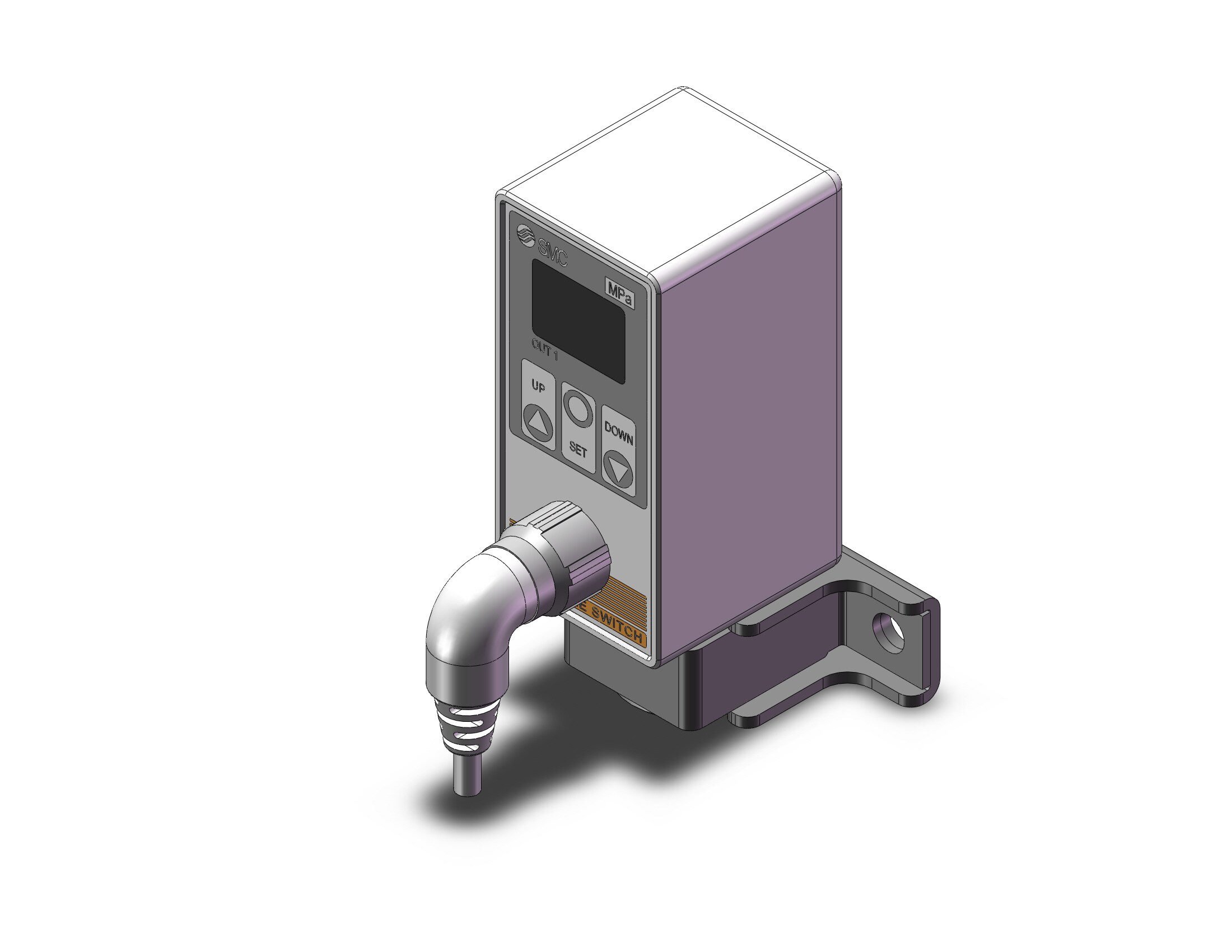 SMC ISE75H-02-67-MLA 2-color digital presssure switch for air, PRESSURE SWITCH, ISE50-80
