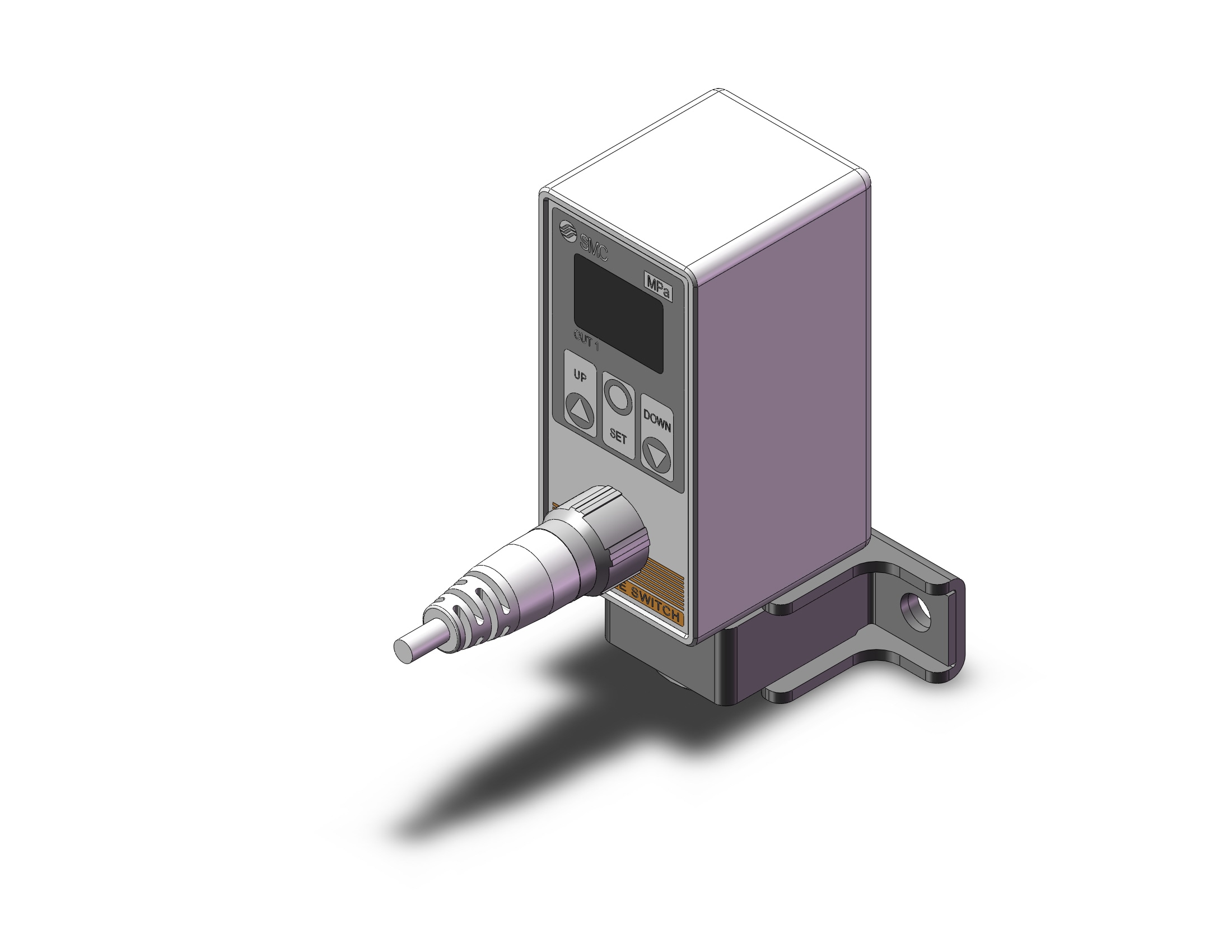 SMC ISE75H-02-67-PSA 2 color display digital pressu, ISE70/75 PRESSURE SWITCH