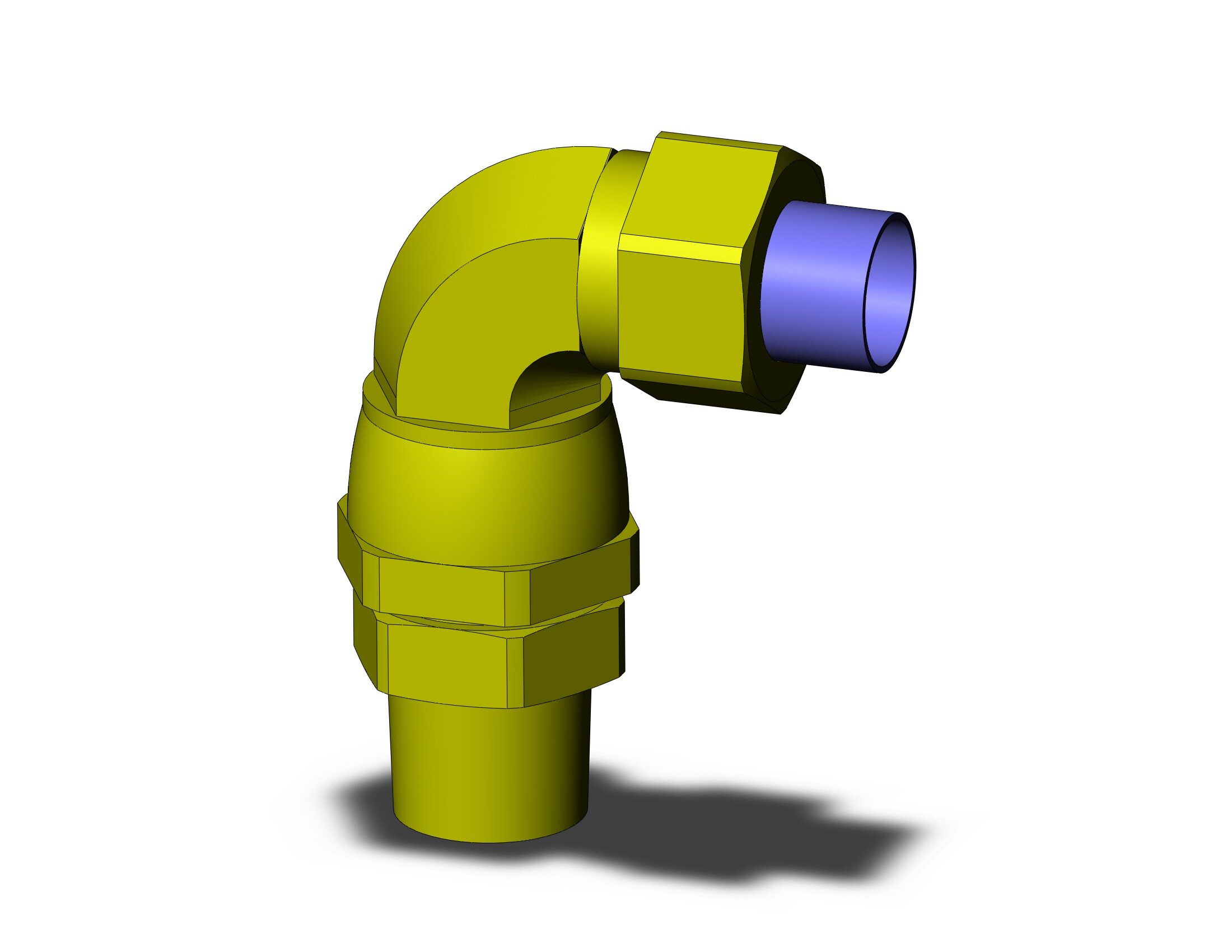 SMC KFV10U-02S fitting, swivel elbow, KF INSERT FITTINGS