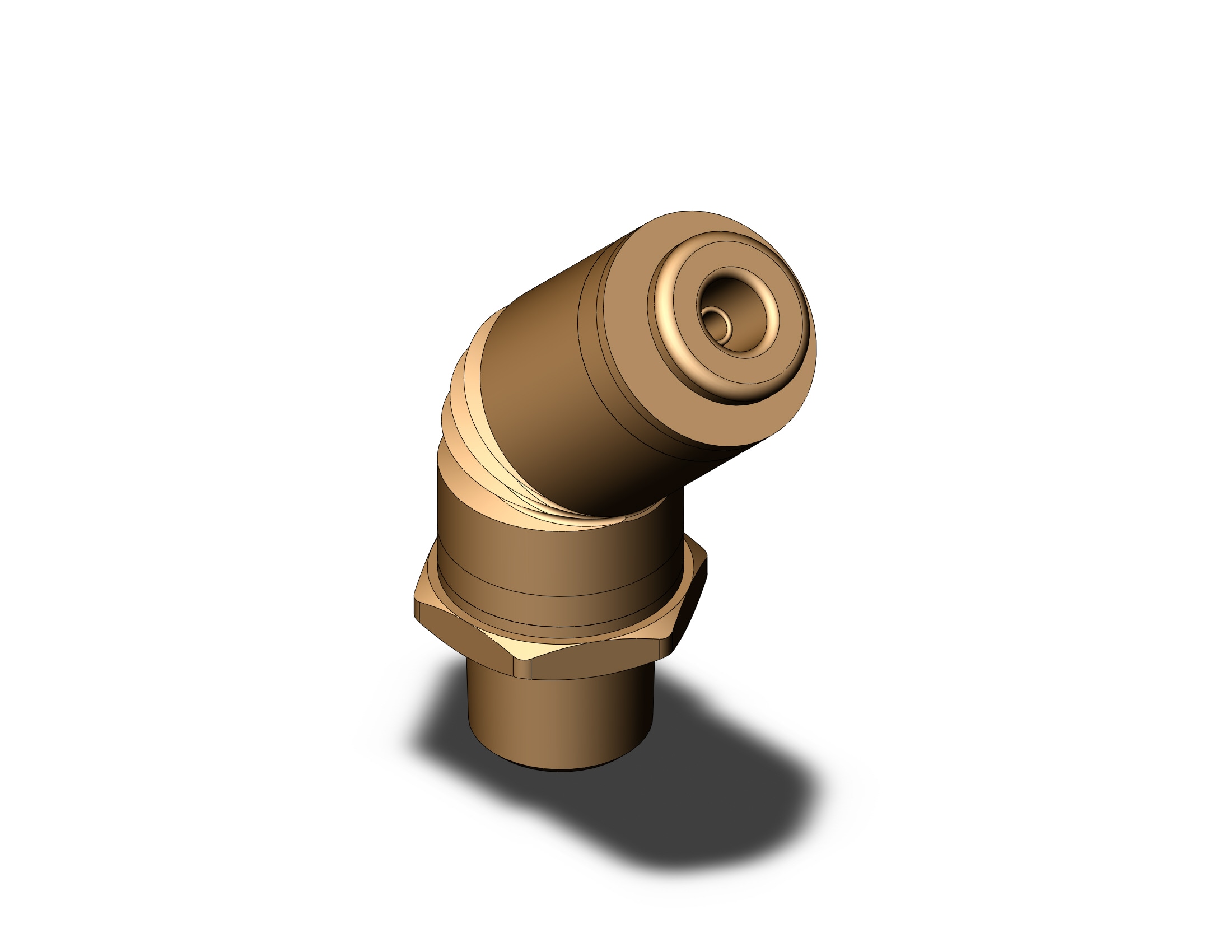 SMC KV2K03-34S fitting, 45 degree male elbow, KV2 FITTING
