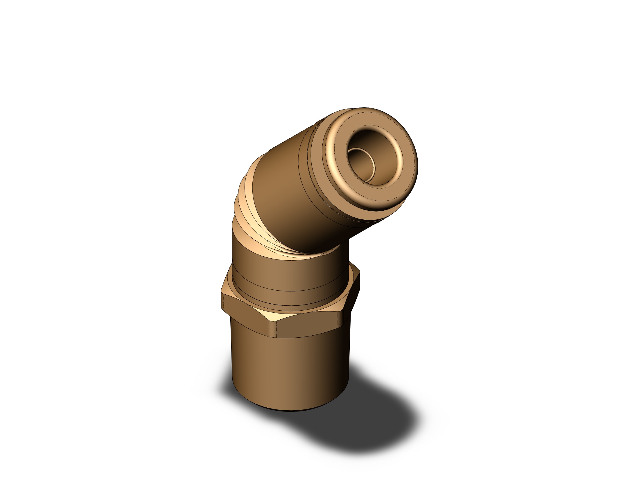 SMC KV2K07-35S fitting, 45 degree male elbow, KV2 FITTING