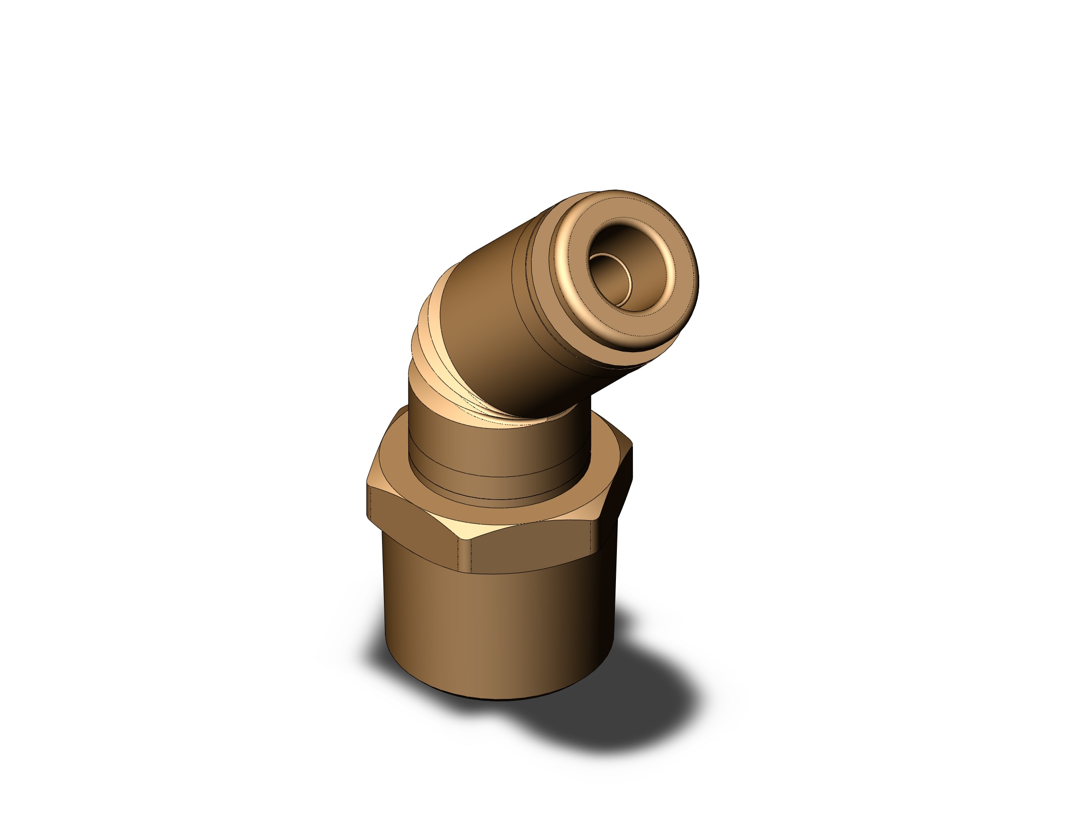 SMC KV2K07-36S fitting, 45 degree male elbow, KV2 FITTING