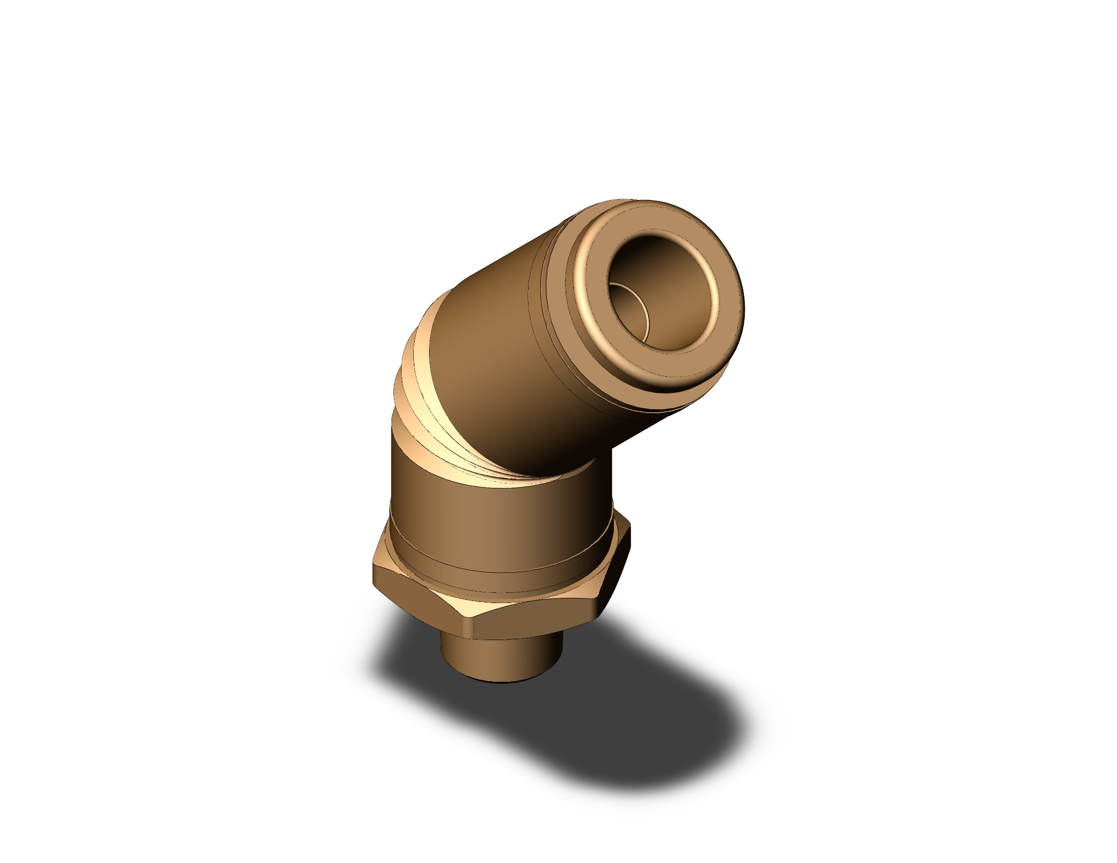 SMC KV2K11-34S fitting, 45 degree male elbow, KV2 FITTING
