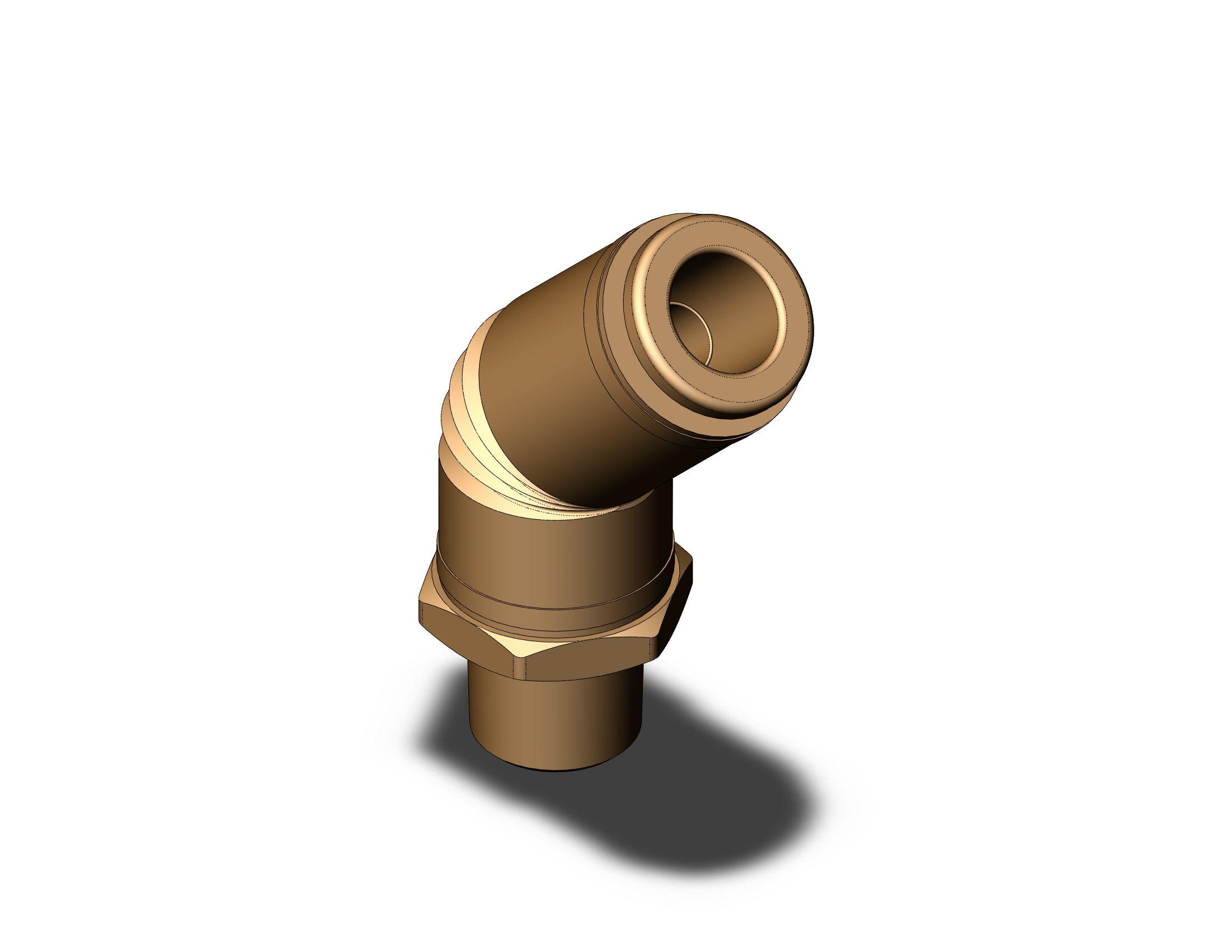 SMC KV2K11-35S fitting, 45 degree male elbow, KV2 FITTING