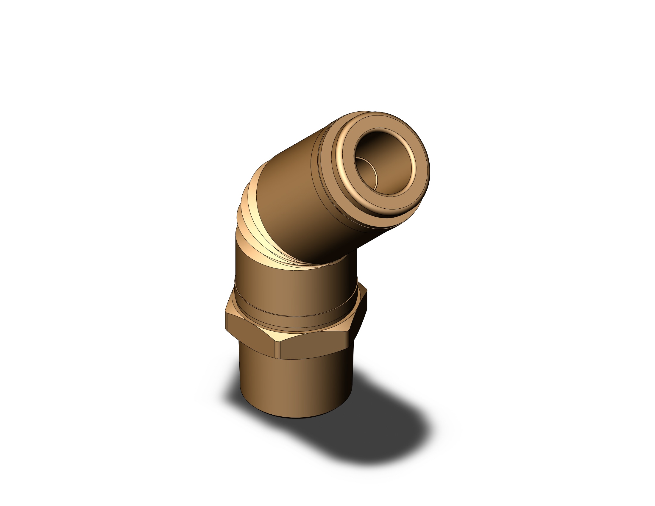 SMC KV2K11-36S fitting, 45 degree male elbow, KV2 FITTING
