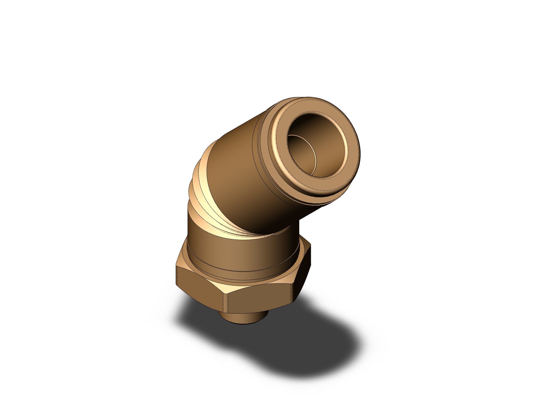 SMC KV2K13-34S fitting, 45 degree male elbow, KV2 FITTING