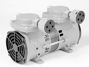 2107CA14 Thomas Oil-less Diaphragm Compressor / Vacuum Pump - Voltage: 115V AC (60 Hz)
