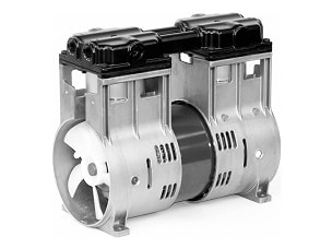 2755BGHI75 Thomas Oil-less WOB-L® Piston Vacuum Pump - Voltage: 230V AC (50/60 Hz)