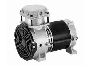 380CE32W Thomas Oil-less WOB-L® Piston Compressor / Vacuum Pump - Voltage: 115V AC (60 Hz)