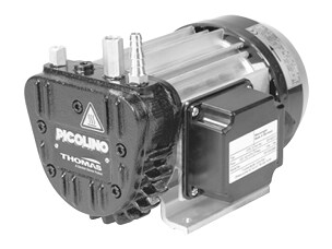 25140211 Thomas DTE 3 Oil-less Rotary Vane Compressor - Voltage: 115V AC (50/60 Hz)