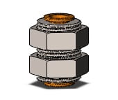 SMC KQ2E11-00N-X990 fitting, bulkhead union, KQ2 FITTING (sold in packages of 10; price is per piece)
