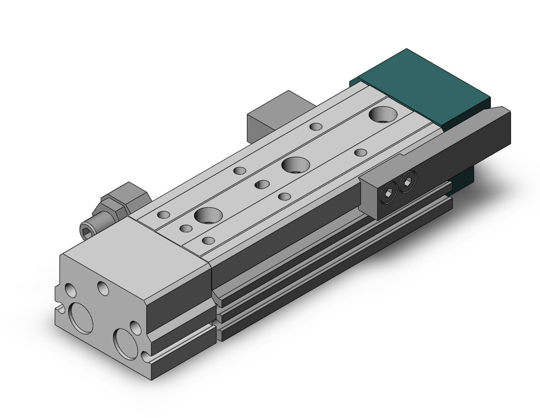 SMC MXQ12-50ASFR cyl, slide table, stroke adj, MXQ GUIDED CYLINDER