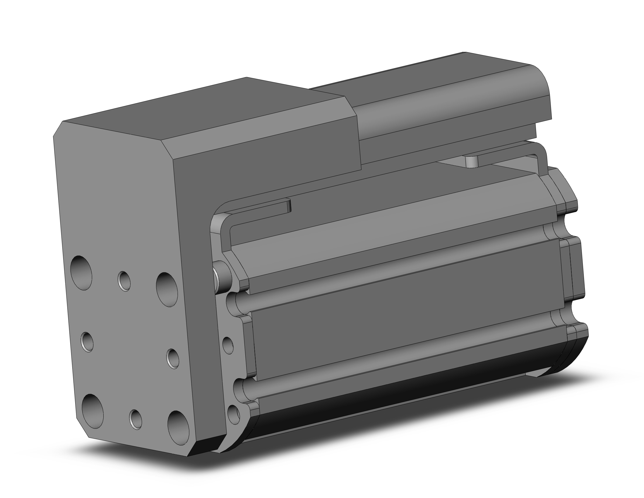 SMC MXZ25-40 compact cylinder with linear guide, GUIDED CYLINDER