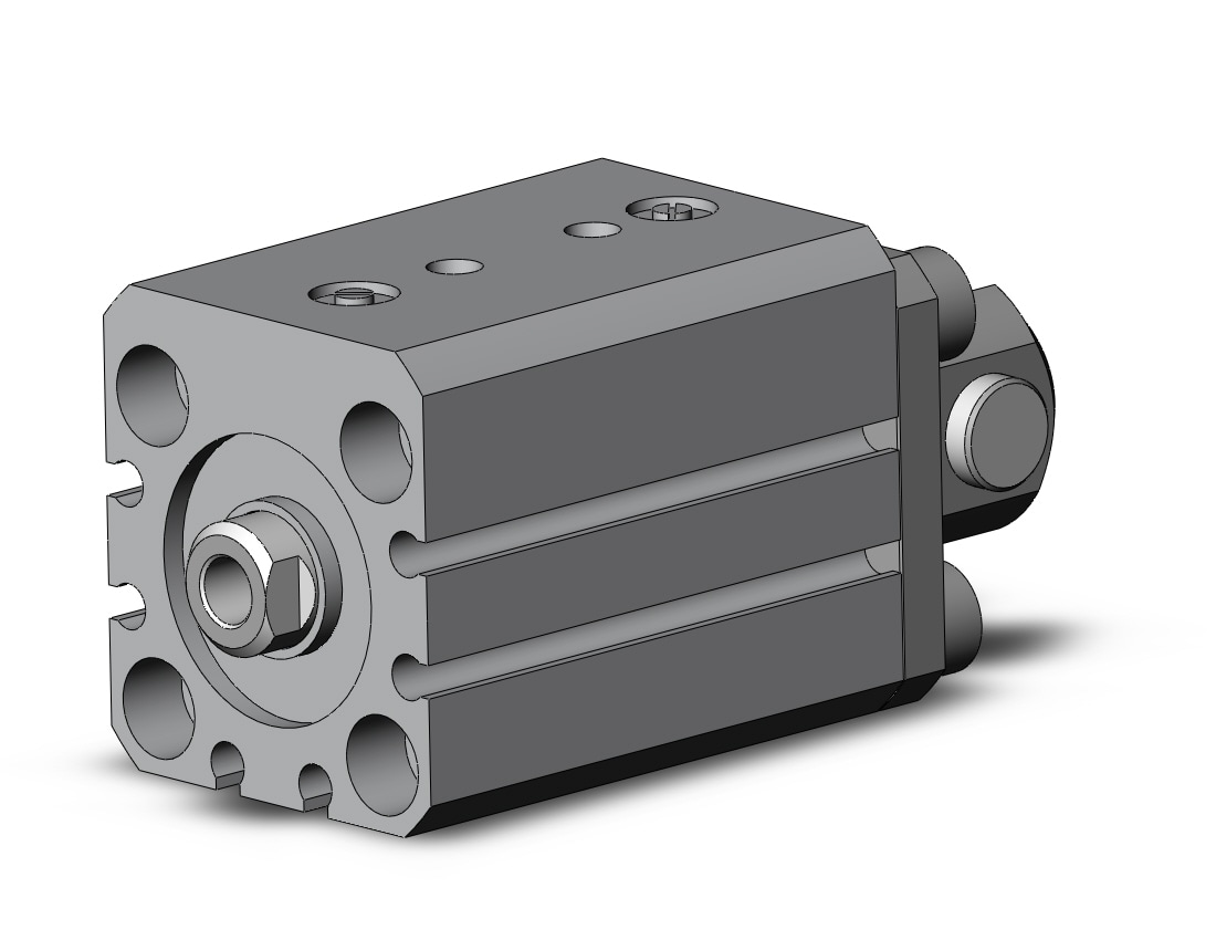 SMC RQD25-20 cyl, compact, air cushion, COMPACT CYLINDER