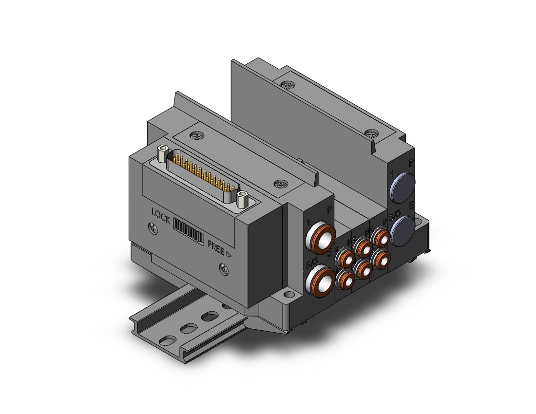 SMC SS5Y3-10F1-03D-C4D ss5y3 3 sta manifold base, 4/5 PORT SOLENOID VALVE