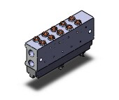 SMC SS5YJ5-43P-05-C4 mfld assy, 5-sta, SS5YJ5 MANIFOLD SYJ5000 5/PORT