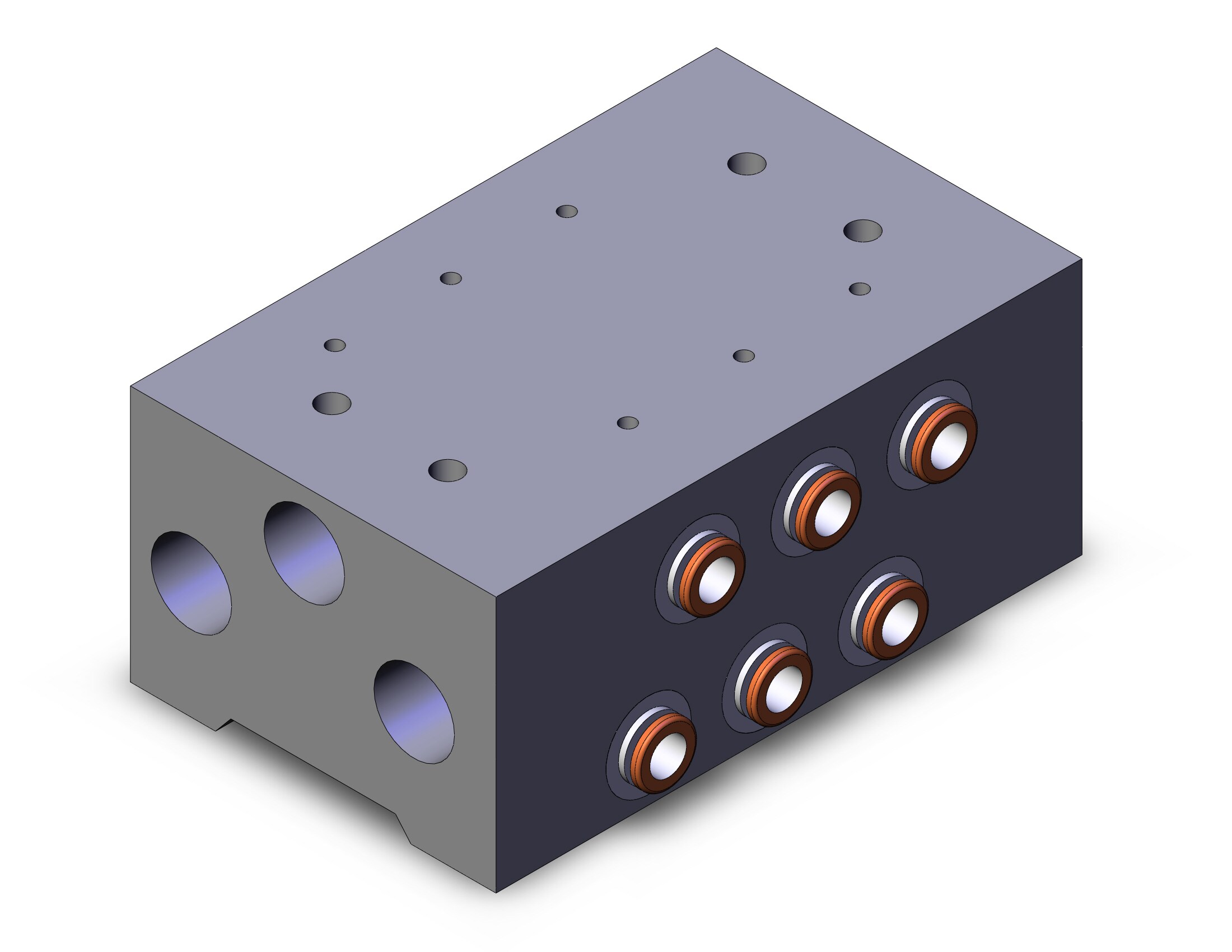 SMC SS5YJ7-42-03-N7 manifold, base mt, SS5YJ7 MANIFOLD SYJ7000 5/PORT