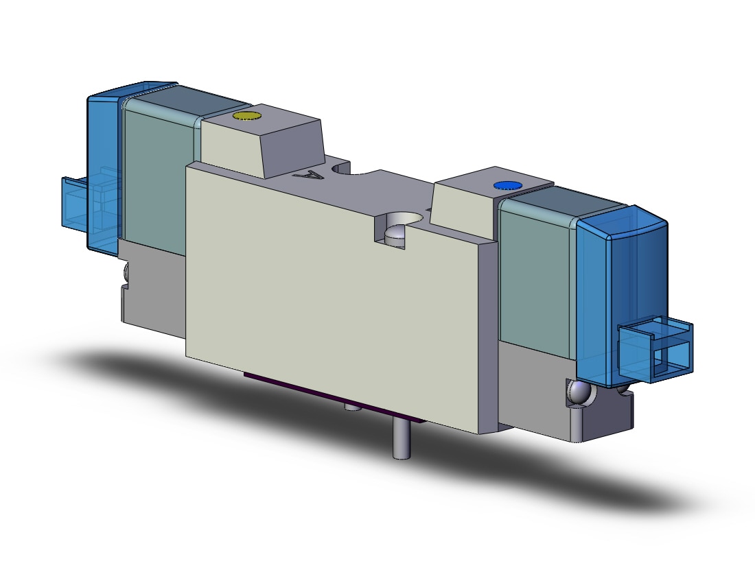 SMC SYJ5243-5LOU-Q valve, dbl sol, base mt, SYJ5000 SOLENOID VALVE 5/PORT***