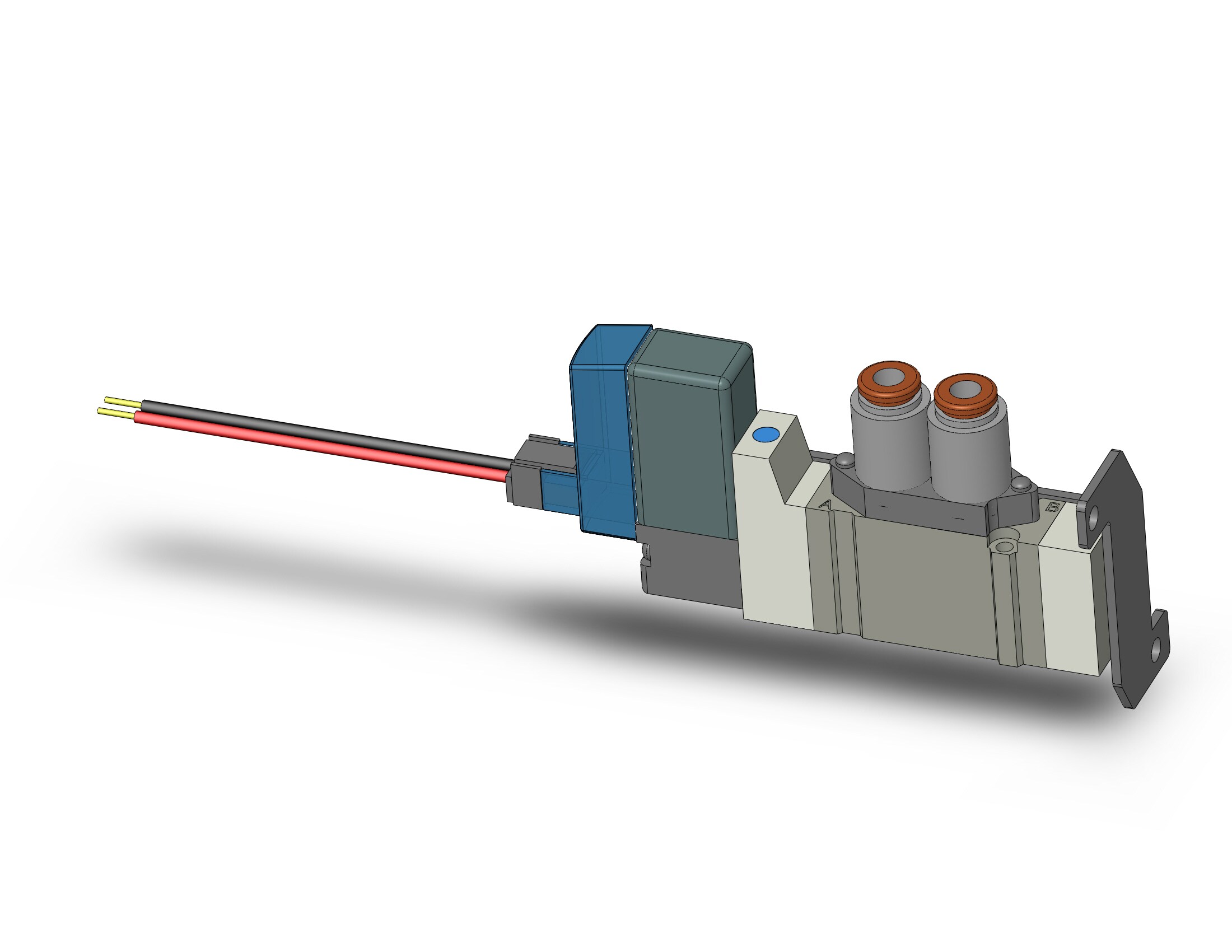 SMC SY3120-3LZ-C4-F1 valve, sgl sol, body pt (ac), SY3000 SOL/VALVE, RUBBER SEAL***
