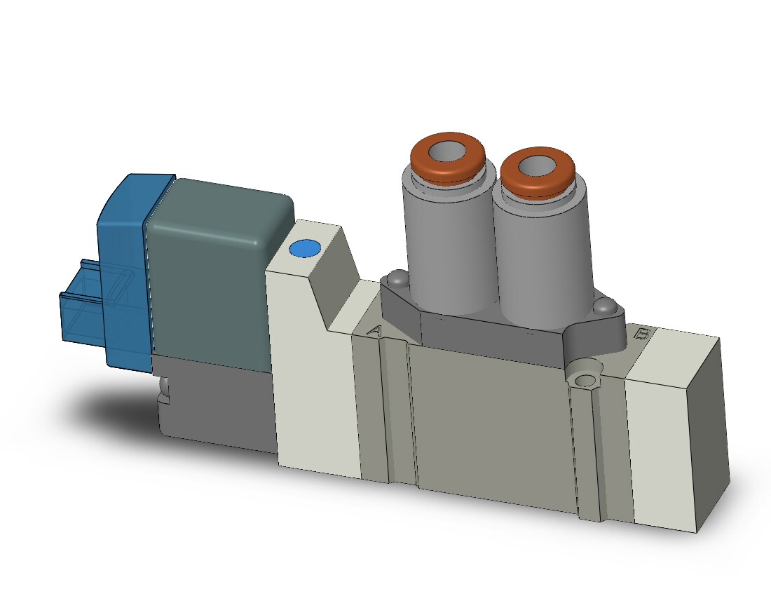 SMC SY3120-5LO-N3 valve, sgl sol, body pt (dc), SY3000 SOL/VALVE, RUBBER SEAL***