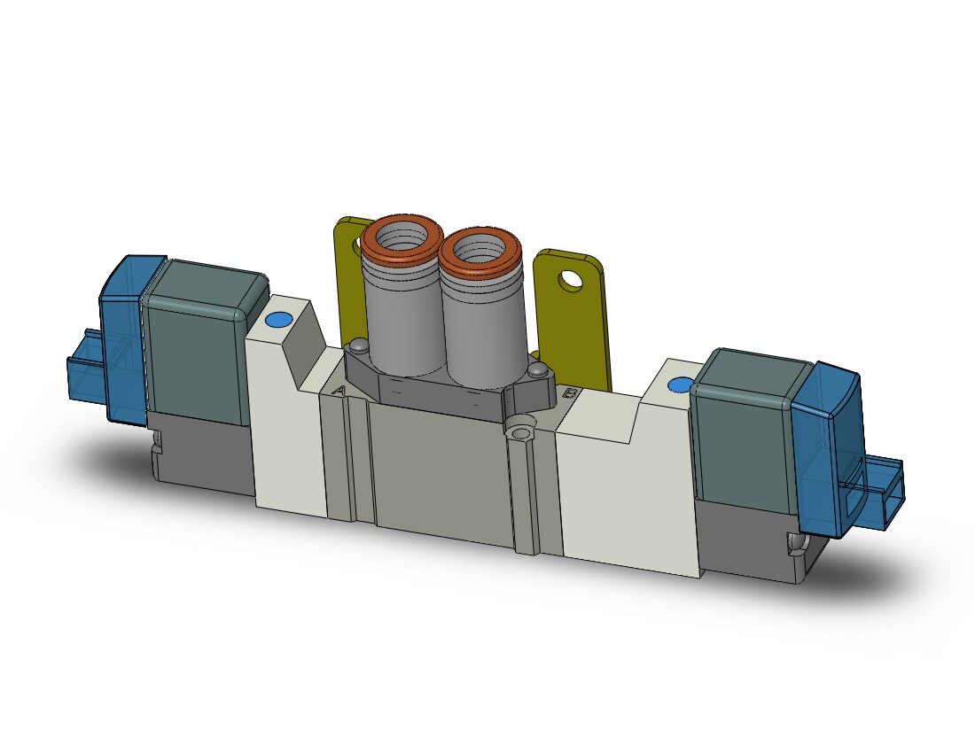 SMC SY3320-5LOZ-N7-F2 valve, dbl sol, body pt (dc), SY3000 SOL/VALVE, RUBBER SEAL