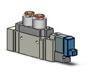 SMC SY5120-1LOZ-C6 valve, sgl sol, body pt (ac), SY5000 SOL/VALVE, RUBBER SEAL