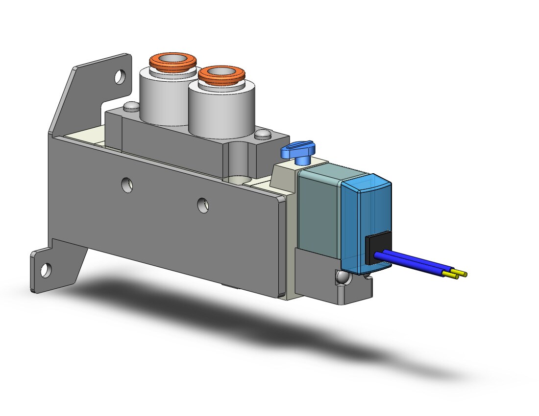SMC SY5120-2GZE-C6-F1 valve, sgl sol, body pt (ac), SY5000 SOL/VALVE, RUBBER SEAL***