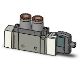 SMC SY7120-5WAOU-C10F-Q valve, sgl sol, body pt, SY7000 SOL/VALVE, RUBBER SEAL
