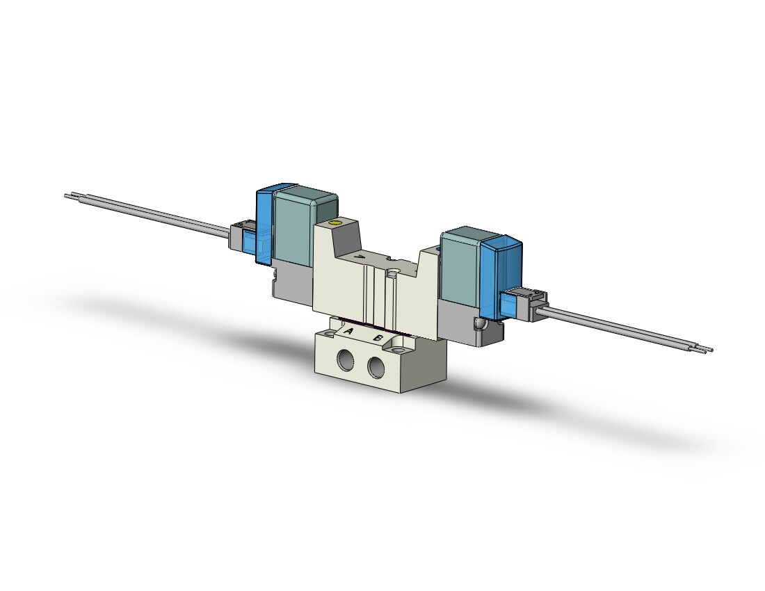 SMC SYJ3440-6LZ-M5 valve, dbl sol, base mt (dc), SYJ3000 SOL VALVE 4/5 PORT***