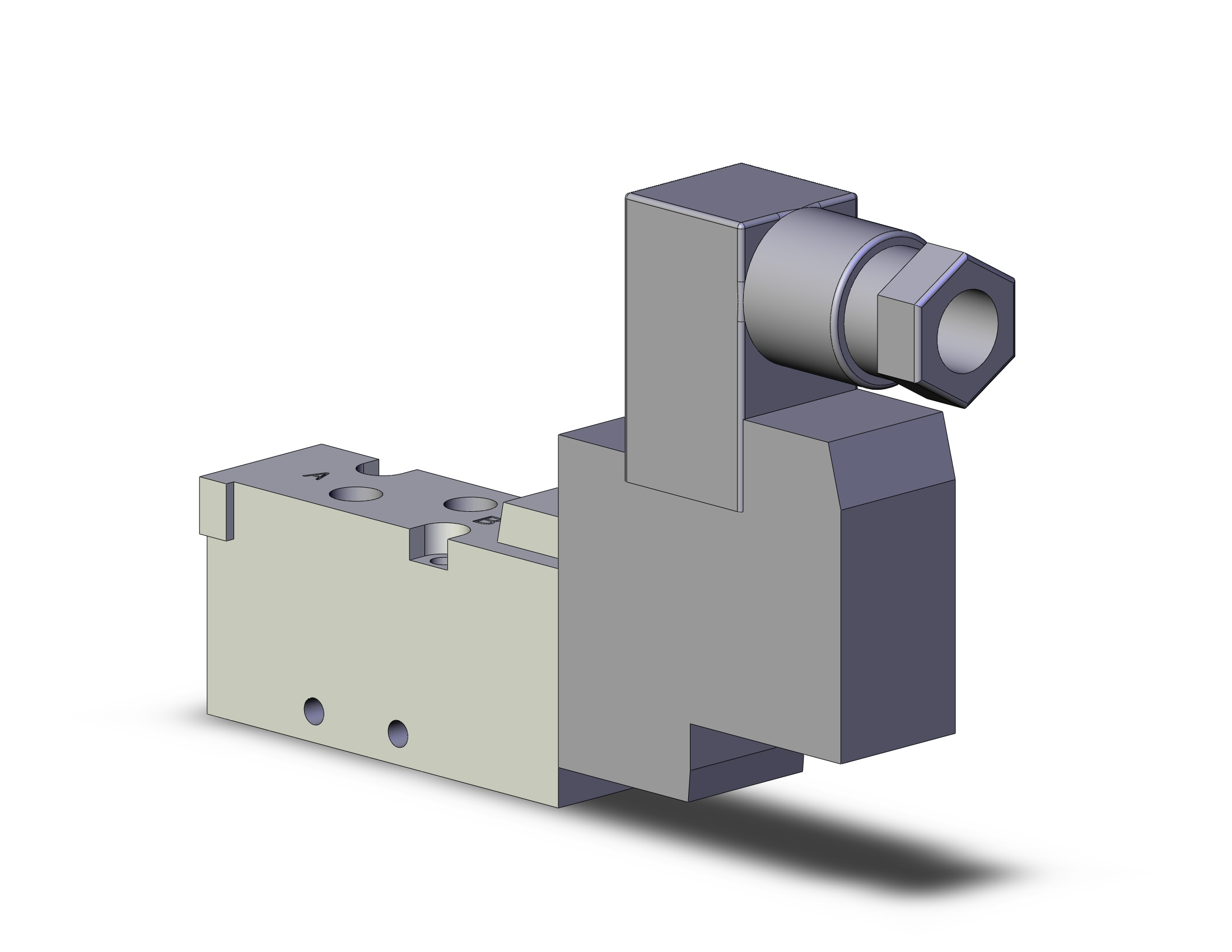 SMC SYJ5120-3D-M5 valve, sgl sol, body pt, SYJ5000 SOLENOID VALVE 5/PORT***