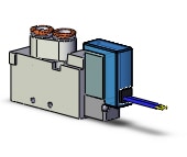 SMC SYJ5120-3H-N7 valve, sgl sol, body pt (ac), SYJ5000 SOLENOID VALVE 5/PORT***